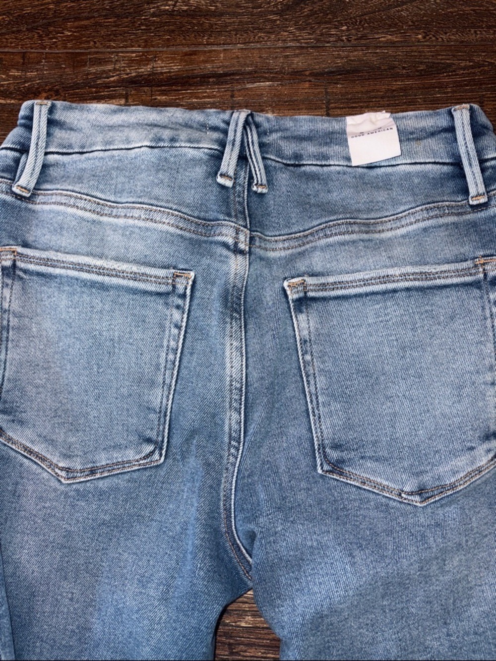 Good American Good Legs Skinny Jeans Indigo Distressed Size 8/29 NWT - Picture 6 of 8